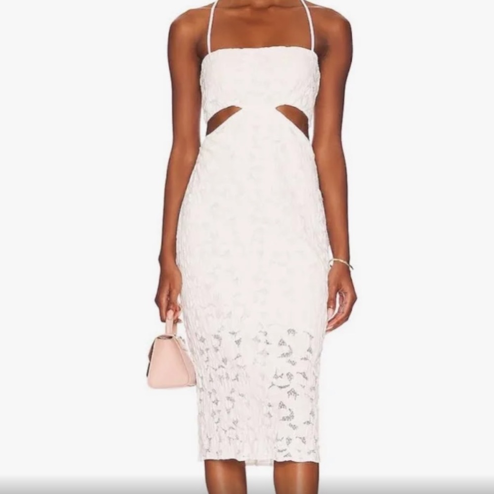 NEW! REVOLVE- Perla MIDI Dress- White- XL-NWT
